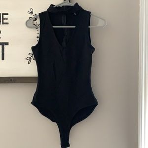 Lulus Black Sleeveless Bodysuit